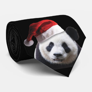 Panda Björn Vingar en Jultomten hatt till jul Slips