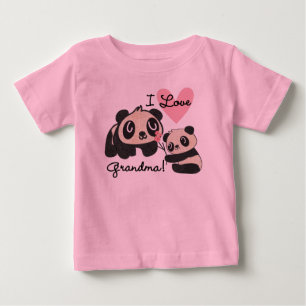 Panda Björnar Jag älskar Mormor Tee
