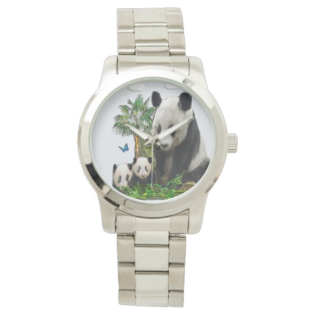 Panda björnar, kvinnovakter armbandsur (Framsida)