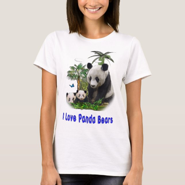 Panda Björnar t-shirts (Framsida)