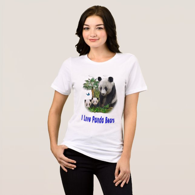 Panda björnar t-shirts (Framsida Full)