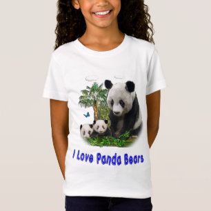 Panda björnar t-shirts