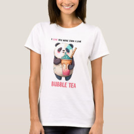 Panda-björnbubblor te boba Valentineser Födelsedag T Shirt
