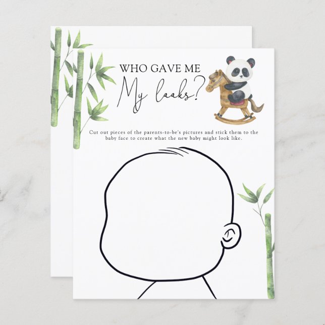 Panda björndusch Baby ansikte (Fram/baksida)