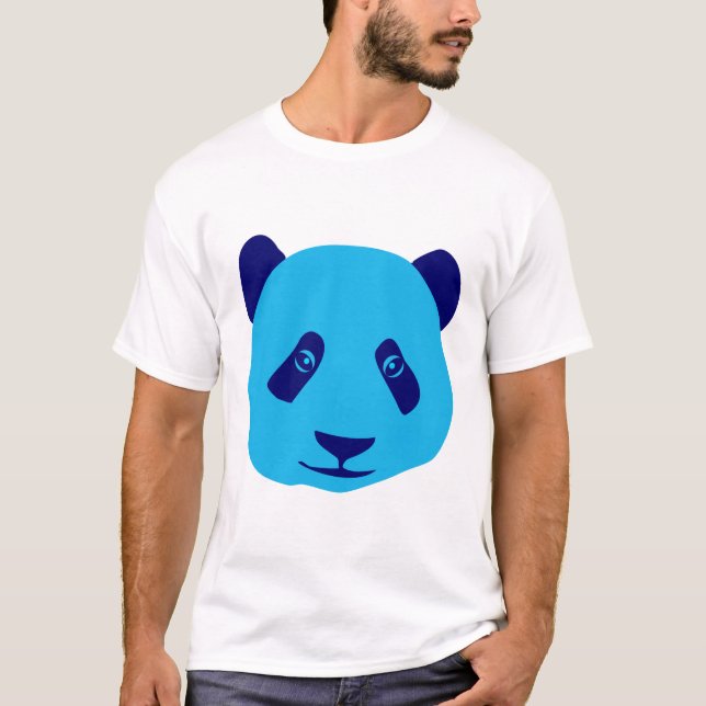 Panda Blå T Shirt (Framsida)