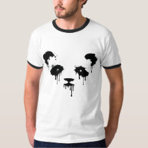 Panda bläckdropp Grafik Herr T-Shirt