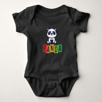Panda blk t shirt