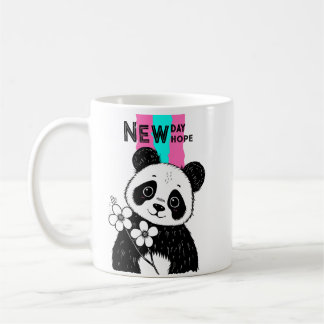 panda-blomma kaffemugg