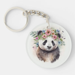 Panda Blommor Akvarell
