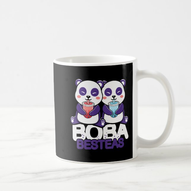 Panda Boba Bubble Tea Anime Kawaii Neko Girls Kaffemugg (Höger)