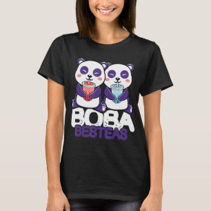 Panda Boba Bubble Tea Anime Kawaii Neko Girls T Shirt