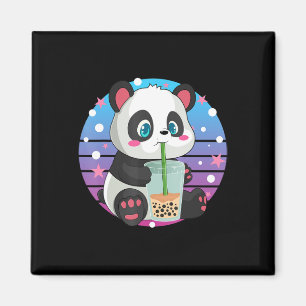 Panda Boba Te Bubbel Te Anime Kawaii Neko Magnet