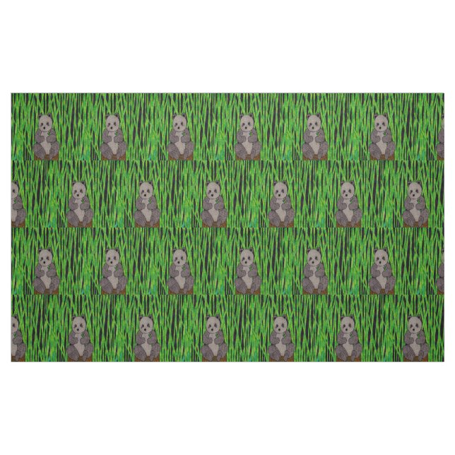 Panda - Bomullstyll Tyg (Fat Quarter)