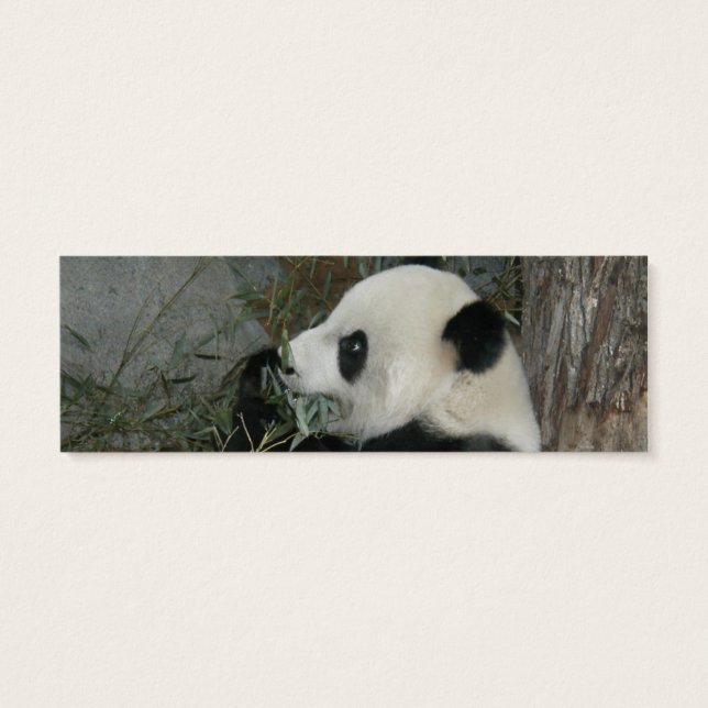 Panda Bookmark Litet Visitkort (Baksidan)