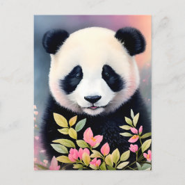 Panda Botanical Art Vykort