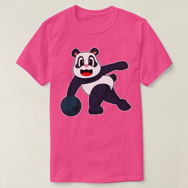 Panda Bowling ball T Shirt (Design framsida)