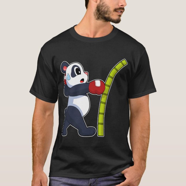Panda Boxer Boxing handskar Boxing T Shirt (Framsida)