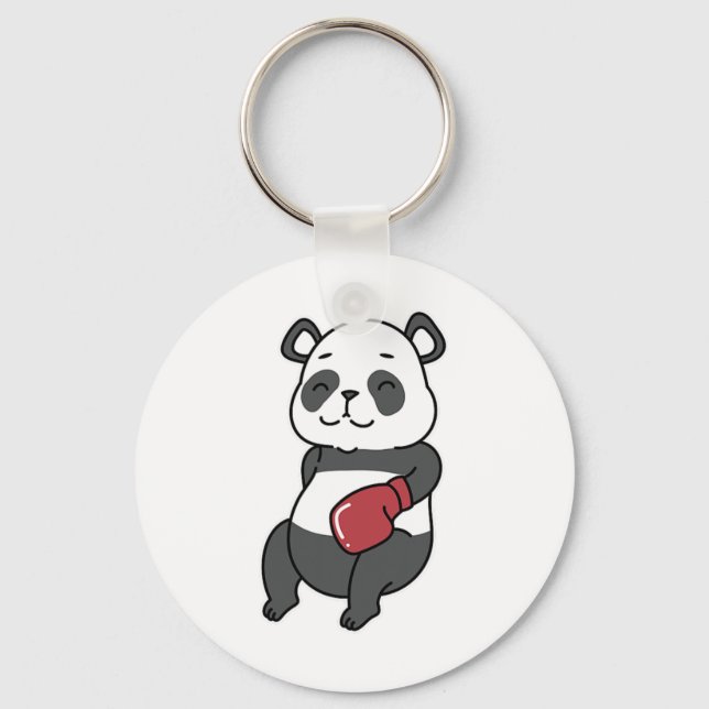 Panda Boxing Nyckelring (Framsida)