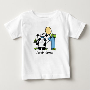 Panda Boy 1st Birthday T Shirt