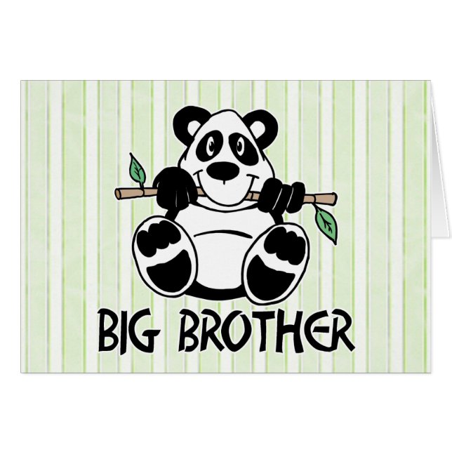 Panda Boy Big Brother Blank Card OBS Kort (Framsidan Horizontal)