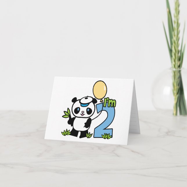 Panda Boy First Birthday-inkallelse Inbjudan (Framsida)