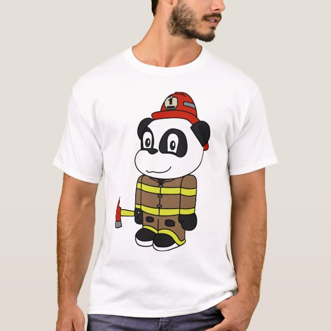 Panda - brandman t-shirt (Framsida)