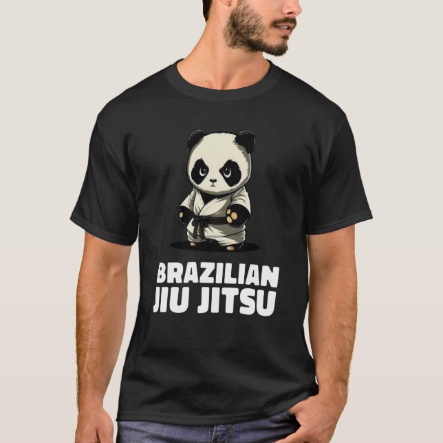 Panda Brazilian Jiu Jitsu och Grappling T Shirt (Framsida)
