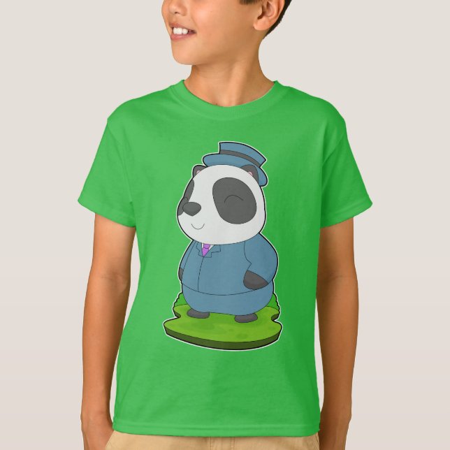 Panda Bröllopskostym Bröllop T Shirt (Framsida)