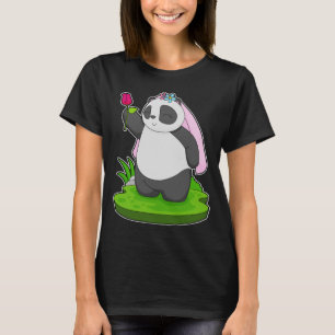 Panda Brud Ros Bröllop T Shirt