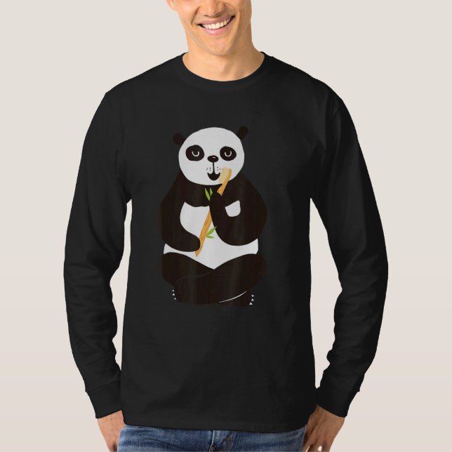 Panda Brushing Teeth Oral Hygienist Teeth T Shirt (Framsida)