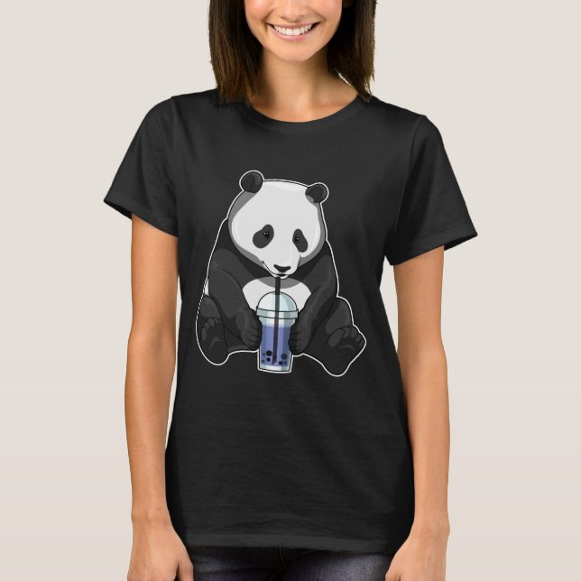 Panda Bubble Tea T Shirt (Framsida)