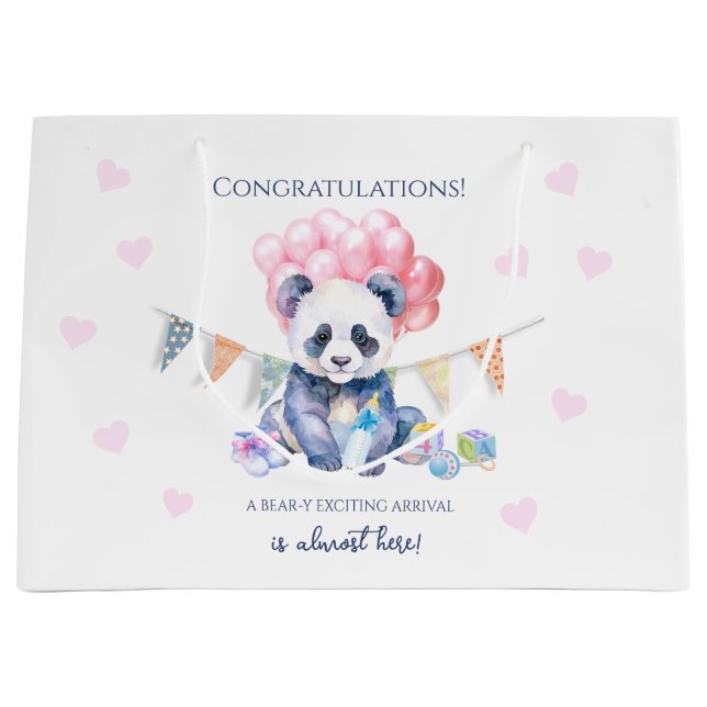 Panda bunting and balloons Baby Shower (Framsidan)