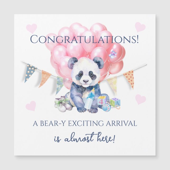 Panda bunting and balloons Baby Shower (Framsida)