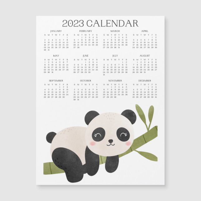 Panda ,Calendars panda 2023 (Framsida)