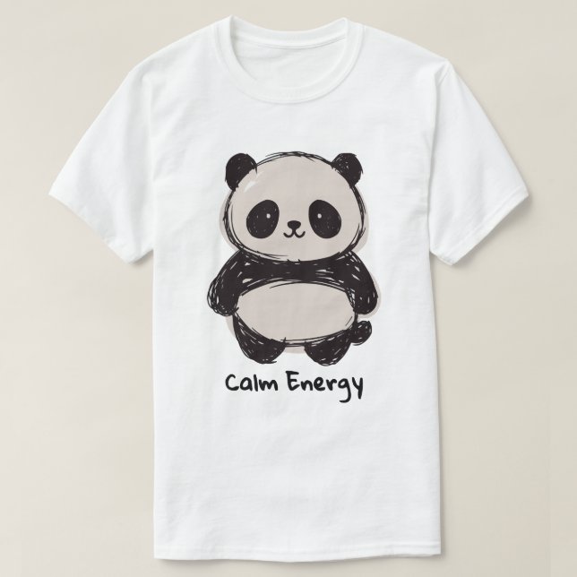 Panda Calm Energy T Shirt (Design framsida)