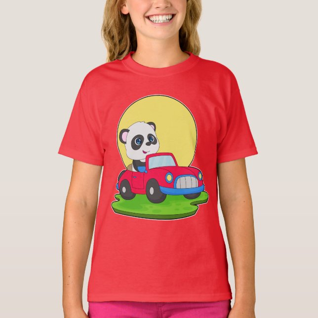 Panda Car T Shirt (Framsida)
