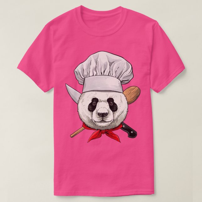 Panda Chef Wildlife Panda Bear Animal, Cooking Lov T Shirt (Design framsida)
