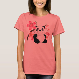 Panda Cherry Blommars T Shirt