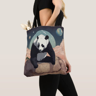 "Panda Chic: Trendig Carry Bag with a Cute Twist" Tygkasse