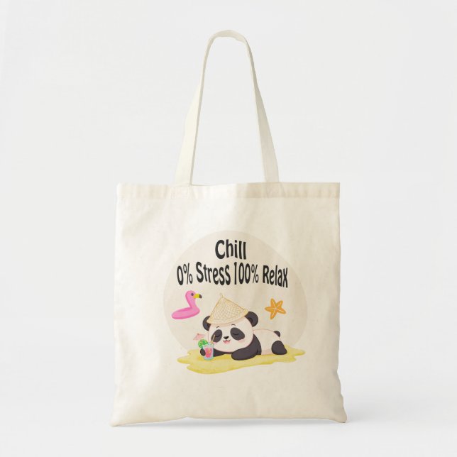 Panda Chill 3 Chill : 0% Stress 100% Relax Tygkasse (Framsidan)