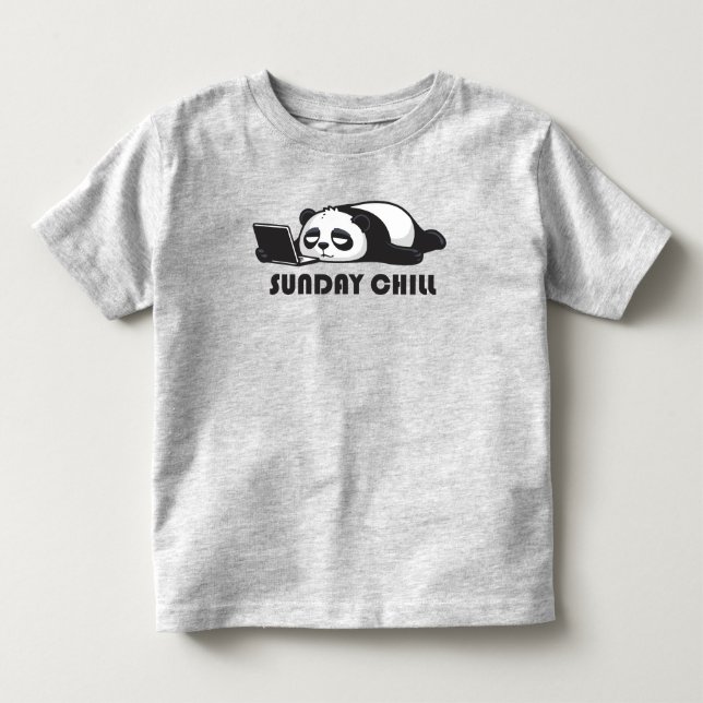 Panda Chill Panda Älskare T Shirt (Framsida)