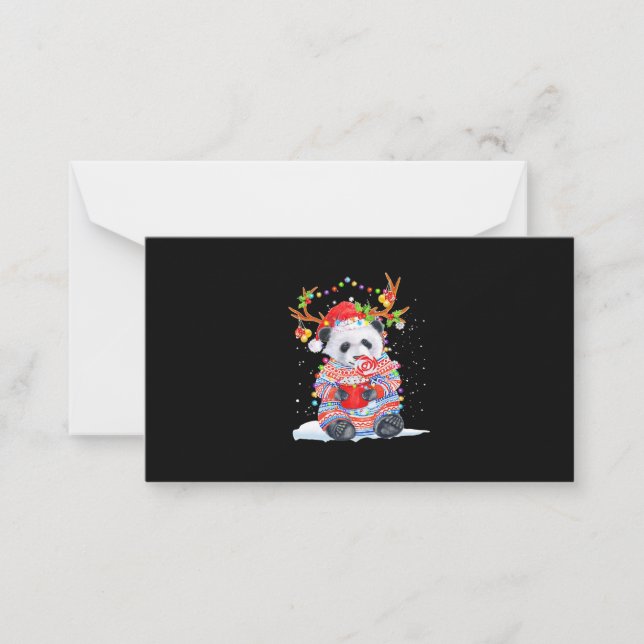 Panda christmas anteckningskort (Framsida)