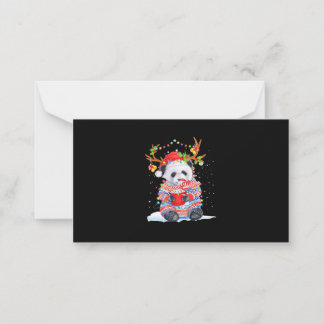 Panda christmas anteckningskort