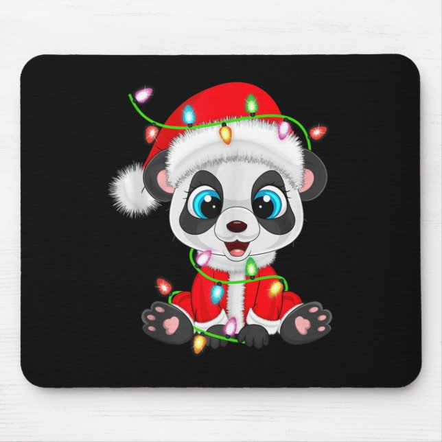 Panda Christmas Lights Santa Costume Cute Animal X Musmatta (Framsidan)