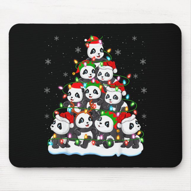 Panda Christmas Tree Lights Xmas Sweater Holiday P Musmatta (Framsidan)