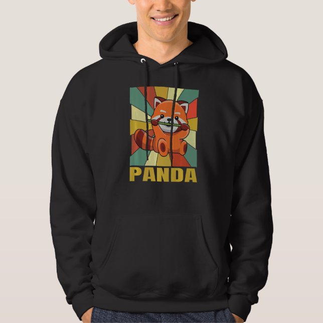 Panda-citat för en röd pandaexpert hoodie (Framsida)