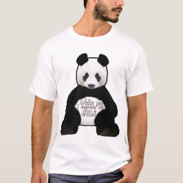 panda citation grossit pas augmente caresse surfac t shirt