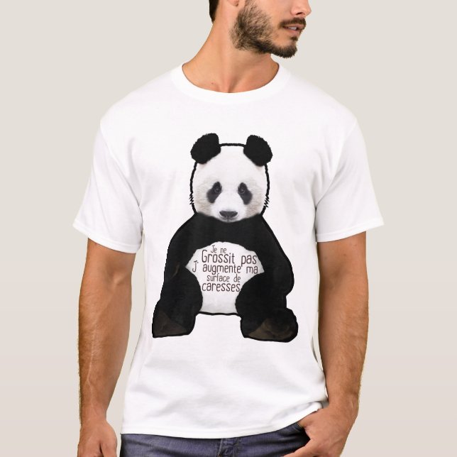 panda citation grossit pas augmente caresse surfac t shirt (Framsida)