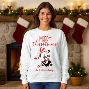Panda Claus Family jul T Shirt