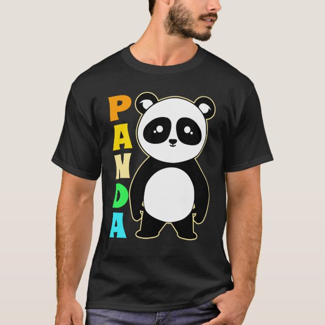 Panda Colorous Cute Panda Bear Giant Panda T Shirt (Framsida)